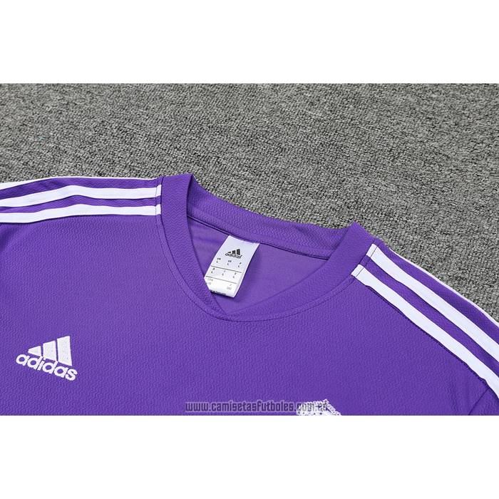 Chandal del Real Madrid Manga Corta 2022-2023 Purpura - Pantalon Corto